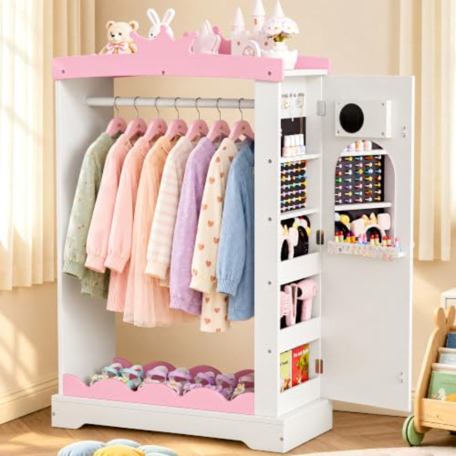 Full Length Mirror Jewelry Armoire - خزانة ملابس للأطفال مع مرآة كاملة