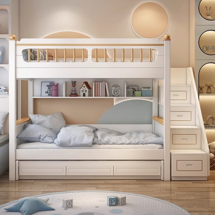 سرير أطفال بطابقين من الخشب ال - مراجعة Bunk Bed With Stairs And Slide وسعره