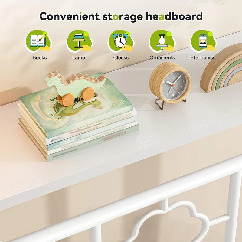 إطار سرير كوين مع مظلة ومسند ر - مراجعة Canopy Bed Frame Metal Queen وسعره