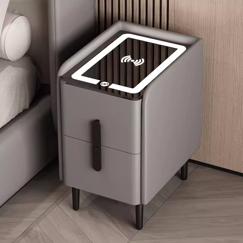 طاولة سرير ذكية بتصميم نورديك  - مراجعة Solid Wood Nightstand 2 Drawers وسعره