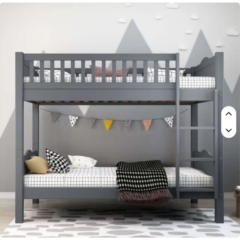 سرير أطفال مزدوج من خشب الصنوب - مراجعة Bunk Bed With Stairs And Slide وسعره