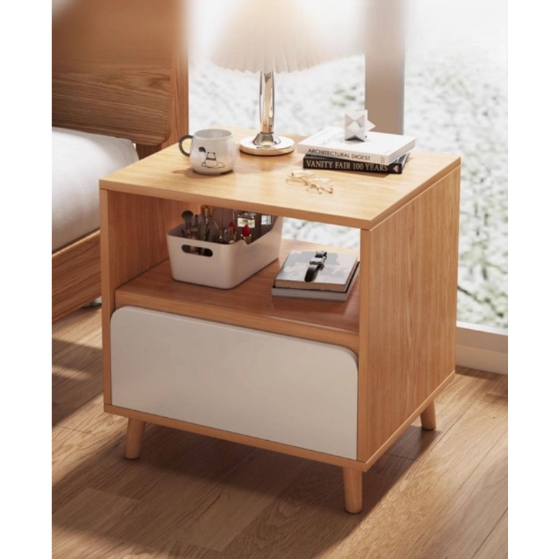 طاولة سرير بيضاء لغرفة النوم م - مراجعة Solid Wood Nightstand 2 Drawers وسعره