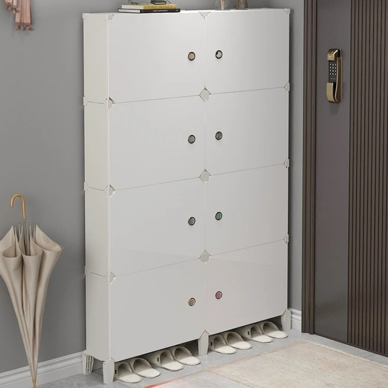 ‌ رف أحذية بدون مثقاب فوق البا - مراجعة Shoe Rack Cabinet Narrow Entryway وسعره