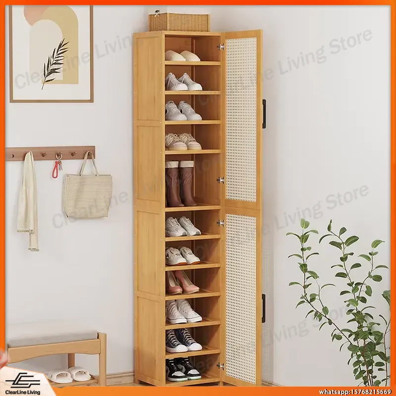 رف أحذية عصري متعدد الطبقات لل - مراجعة Shoe Rack Cabinet Narrow Entryway وسعره