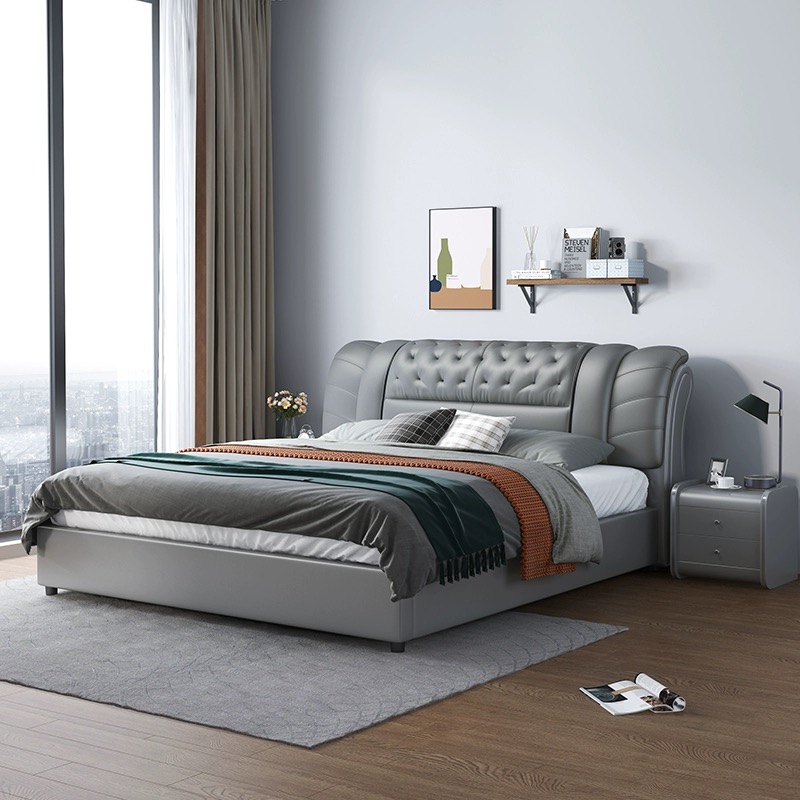 طقم أثاث غرفة نوم، سرير جلدي ب - مراجعة King Size Bed Frame With Storage Drawers وسعره