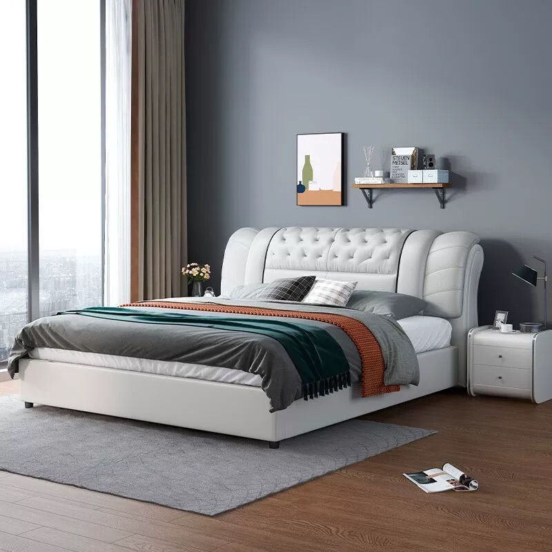طقم أثاث غرفة نوم، سرير جلدي ب - مراجعة King Size Bed Frame With Storage Drawers وسعره