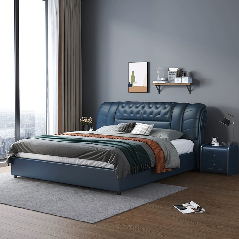 طقم أثاث غرفة نوم، سرير جلدي ب - مراجعة King Size Bed Frame With Storage Drawers وسعره