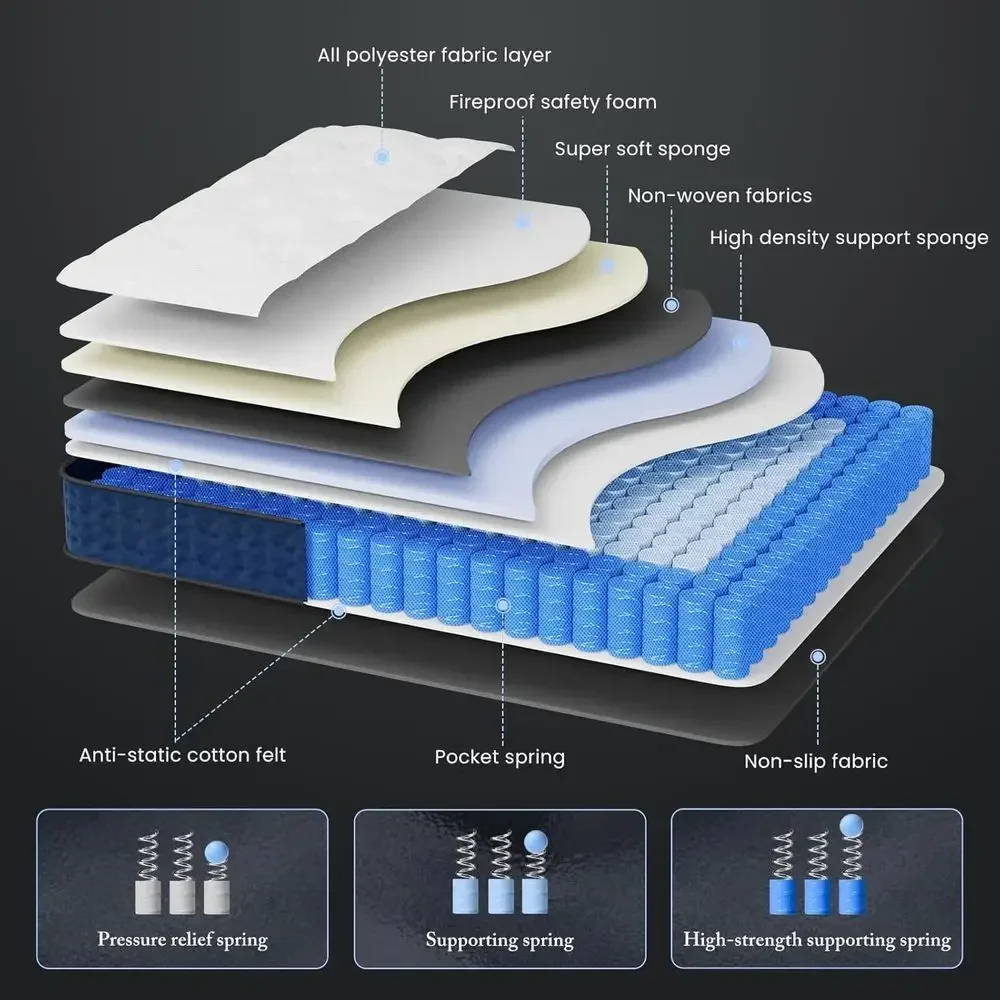 مرتبة هجينة مقاس كوين 12 بوصة  - مراجعة Memory Foam Mattress In A Box Queen وسعره
