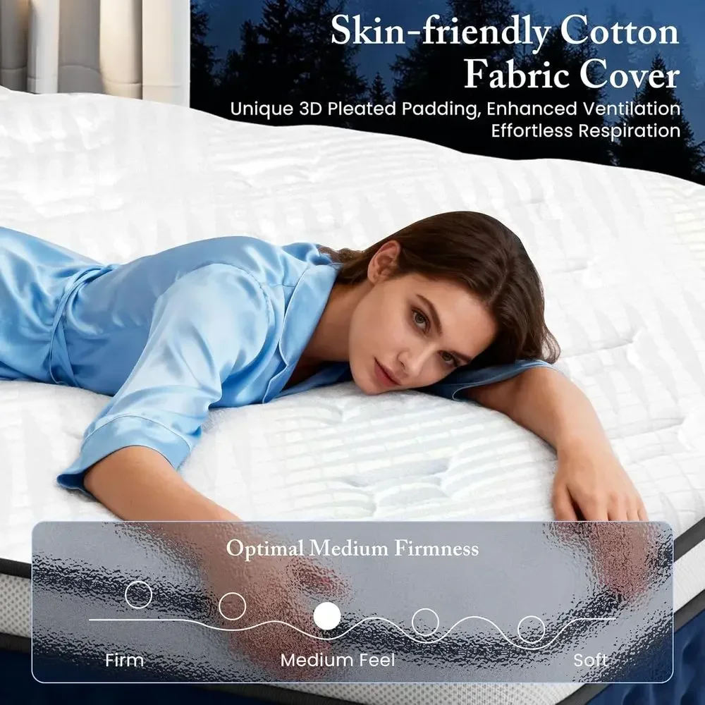 مرتبة هجينة مقاس كوين 12 بوصة  - مراجعة Memory Foam Mattress In A Box Queen وسعره